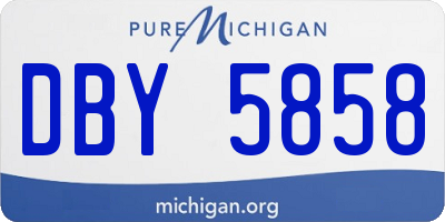 MI license plate DBY5858
