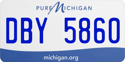 MI license plate DBY5860