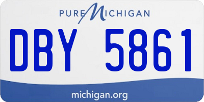 MI license plate DBY5861