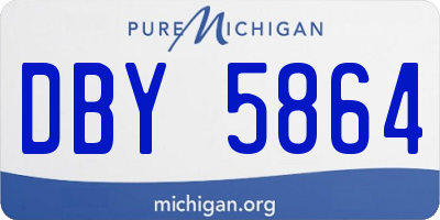 MI license plate DBY5864