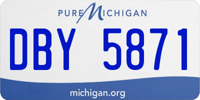 MI license plate DBY5871
