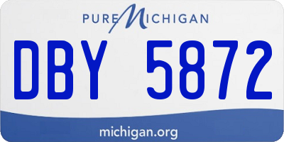 MI license plate DBY5872