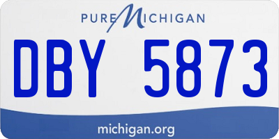 MI license plate DBY5873