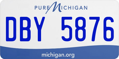 MI license plate DBY5876