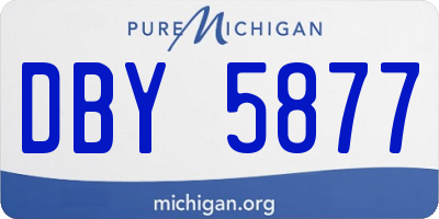MI license plate DBY5877