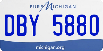 MI license plate DBY5880