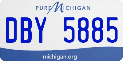 MI license plate DBY5885
