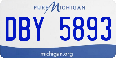 MI license plate DBY5893