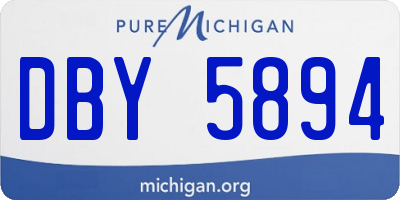 MI license plate DBY5894
