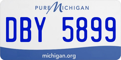 MI license plate DBY5899