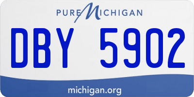 MI license plate DBY5902
