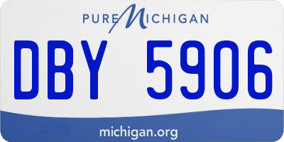 MI license plate DBY5906