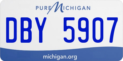 MI license plate DBY5907