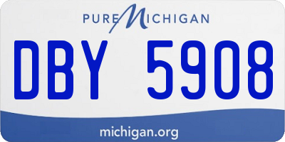 MI license plate DBY5908