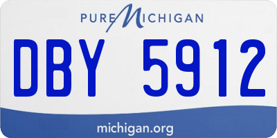 MI license plate DBY5912