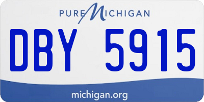 MI license plate DBY5915