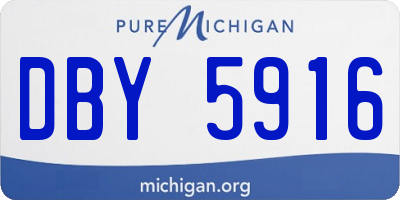 MI license plate DBY5916