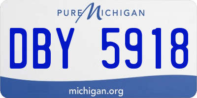 MI license plate DBY5918