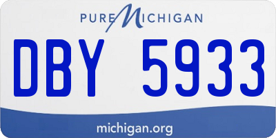 MI license plate DBY5933