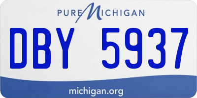 MI license plate DBY5937