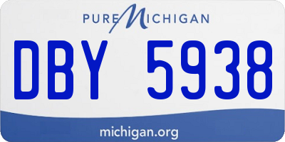 MI license plate DBY5938