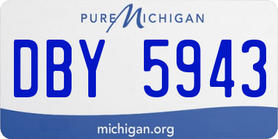 MI license plate DBY5943