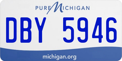 MI license plate DBY5946
