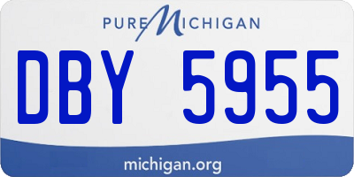 MI license plate DBY5955