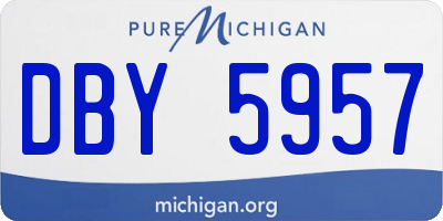 MI license plate DBY5957