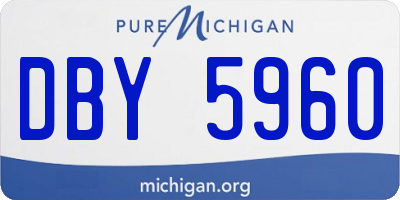 MI license plate DBY5960
