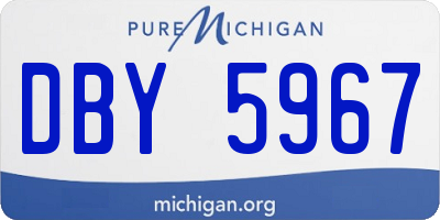 MI license plate DBY5967