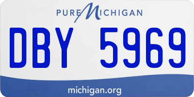 MI license plate DBY5969