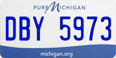 MI license plate DBY5973
