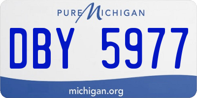 MI license plate DBY5977