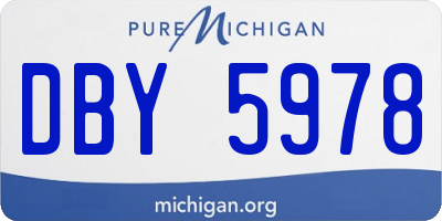MI license plate DBY5978