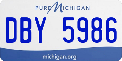 MI license plate DBY5986