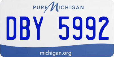 MI license plate DBY5992