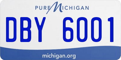 MI license plate DBY6001