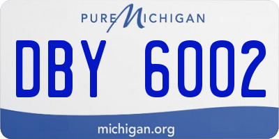 MI license plate DBY6002