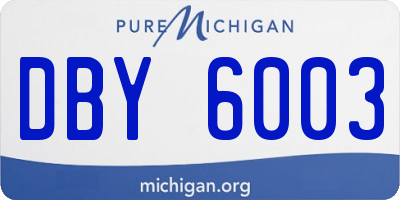 MI license plate DBY6003