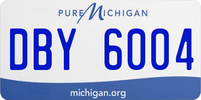 MI license plate DBY6004