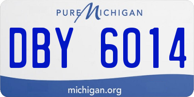 MI license plate DBY6014