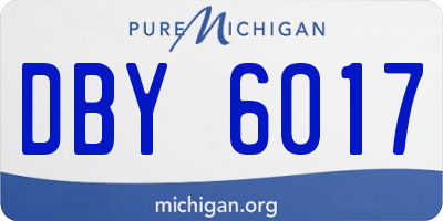 MI license plate DBY6017
