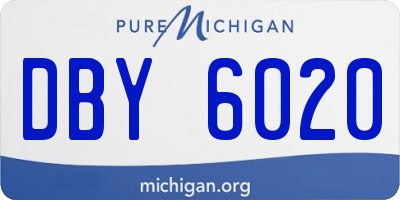 MI license plate DBY6020