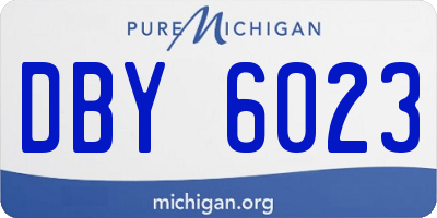 MI license plate DBY6023