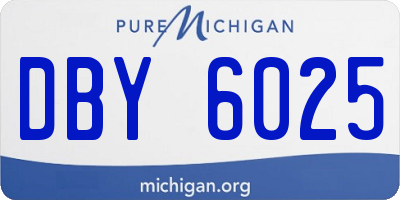 MI license plate DBY6025