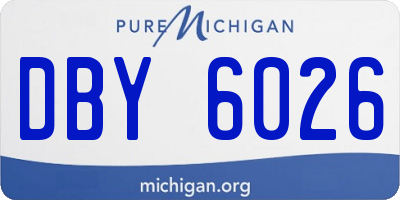 MI license plate DBY6026