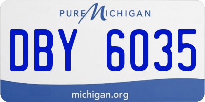 MI license plate DBY6035