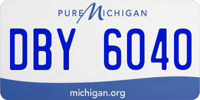 MI license plate DBY6040