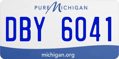 MI license plate DBY6041